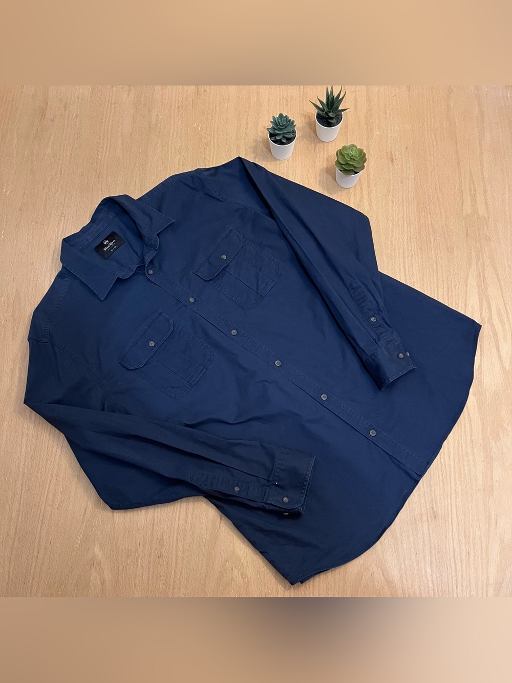 Wind River Long Sleeve Utility Shirt In Navy Blue